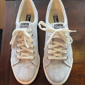 Keds Checkered White and Blue Sneakers